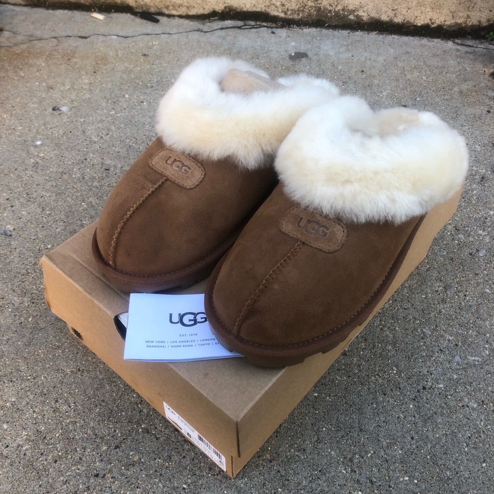 New with box UGG Coquette slippers in chestnut 8